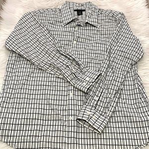 J. Ferrar Modern Fit Plaid Button Up Shirt
